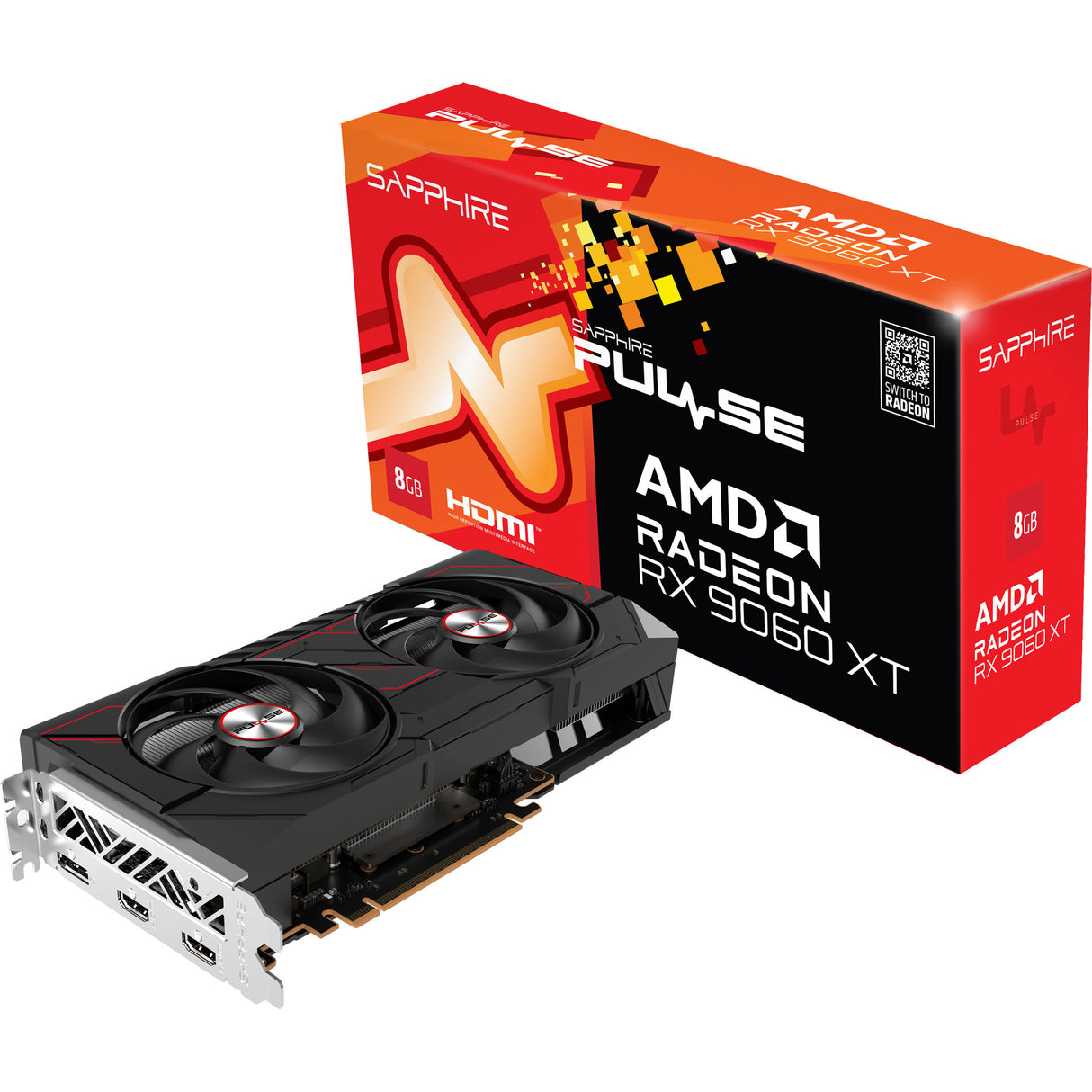 Carte graphique Sapphire Radeon RX 9060 XT Pulse 8 Go (1x Display Port, 2x HDMI)