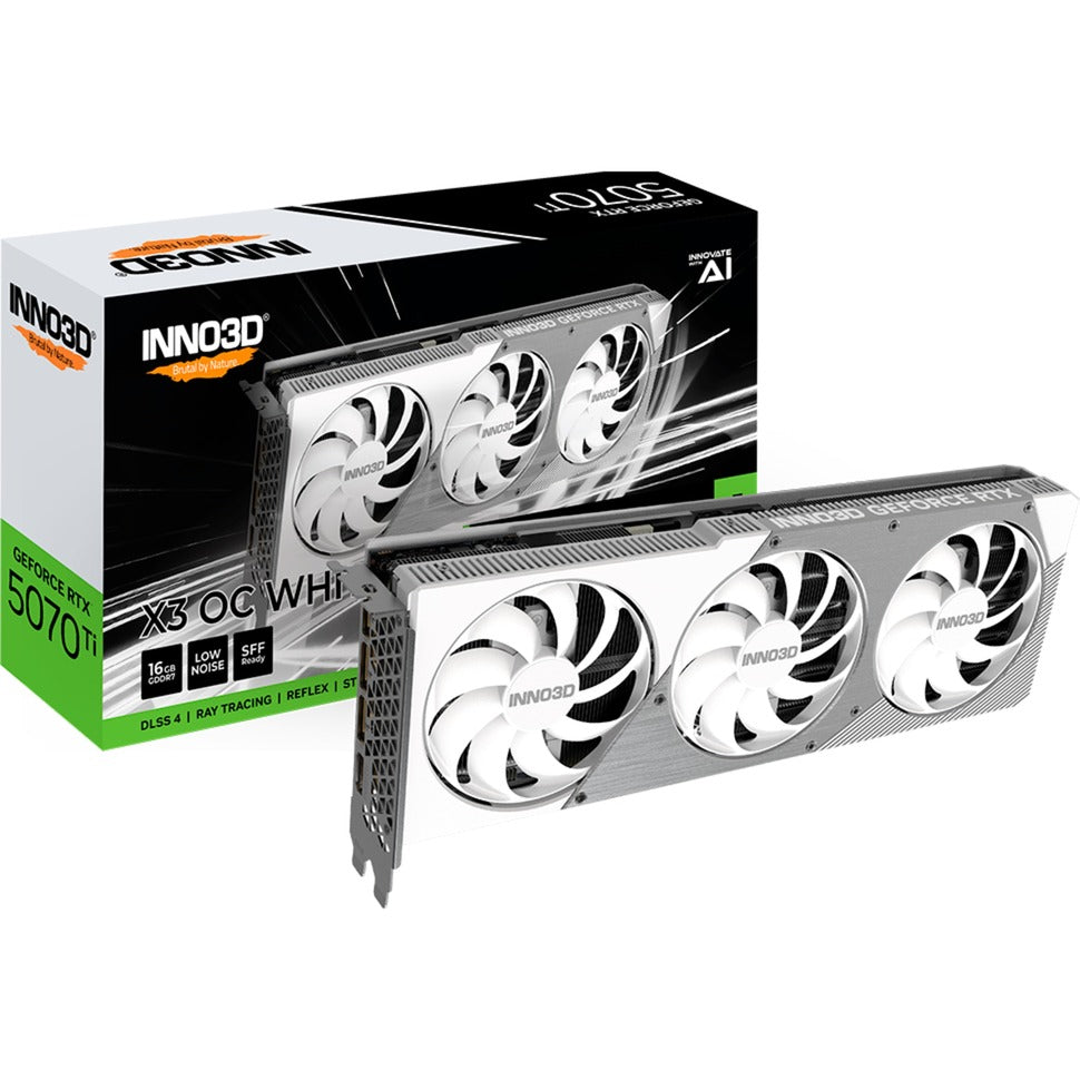 Inno3d n507t3-16d7x-176068w rtx5070ti x3 oc blanc 16 go gddr7 hdmi 3xdp