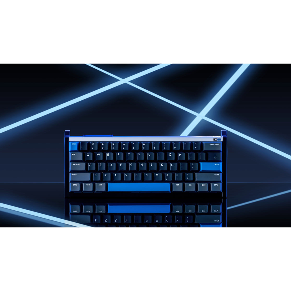 Clavier de jeu à commutateur magnétique Iqunix ez60 (noir, disposition américaine (qwerty), gateron star trail, 60%, RVB, touches pbt double shot)