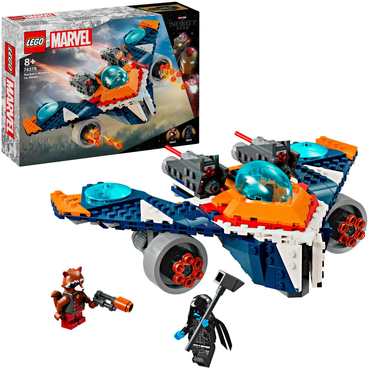 Lego Marvel - Jouets de construction Rockets Warbird contre Ronan (76278)