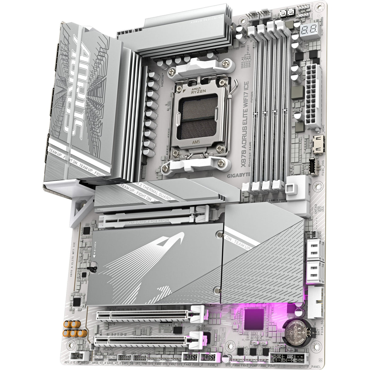 Gigabyte x870 un élite wf7 ice rev 1.0, atx, amd am5, x870, 4x ddr5, usb4, 2,5 gbe, wi-fi 7, pcie 5