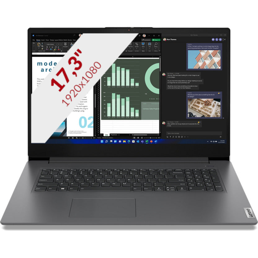 Ordinateur portable Lenovo v17 g4 (83a2004tmh) 17.3 (gris | i5-13420h | graphiques uhd | 16 go | 512 go ssd)