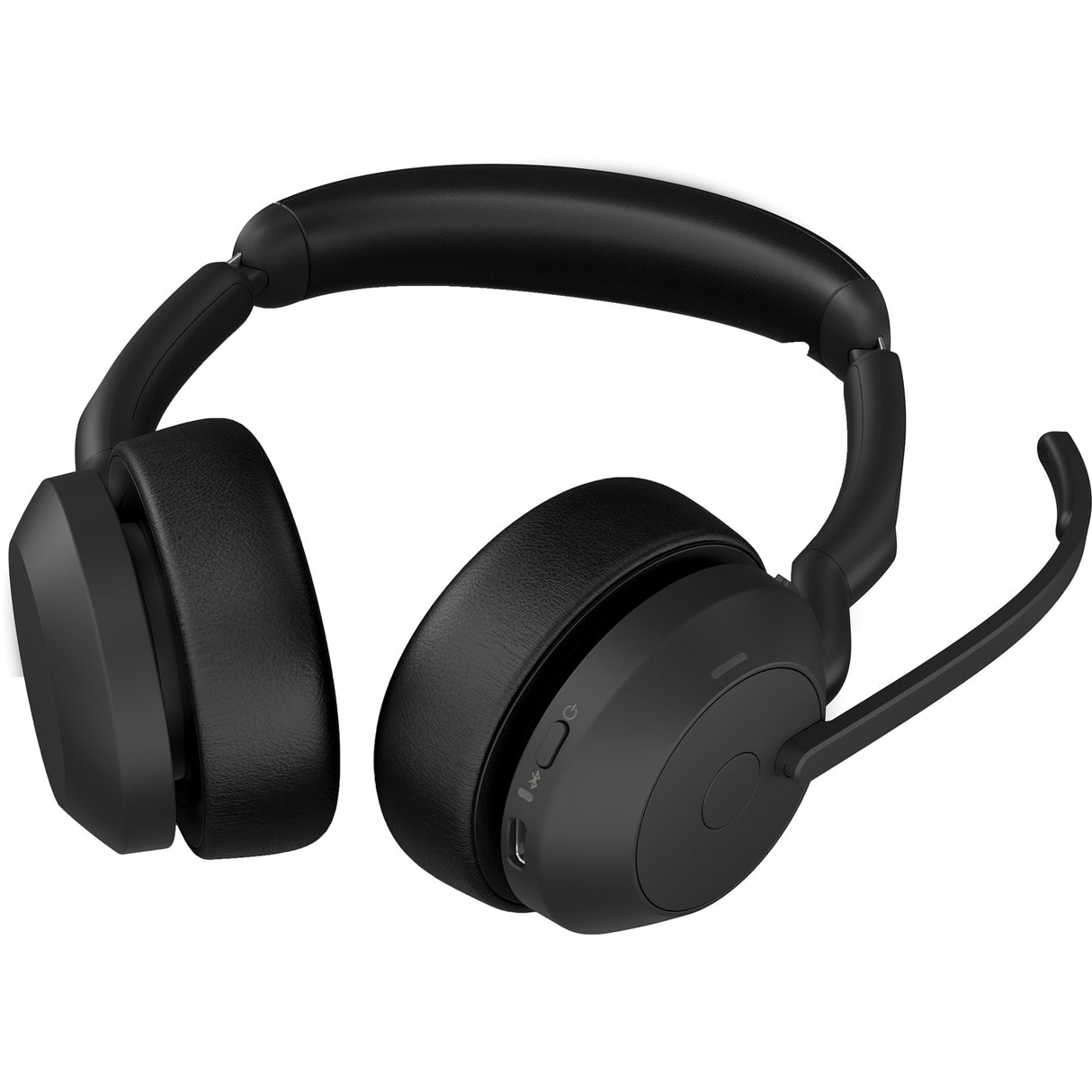 Jabra évolue2 55, incl. support de chargement pour casque supra-auriculaire (noir, stéréo, uc, usb-c, link380c)
