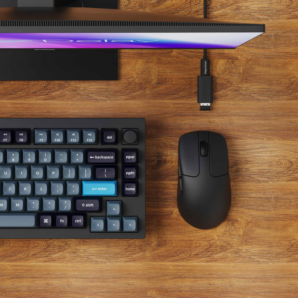 Souris de jeu sans fil Keychron m2 (noire)