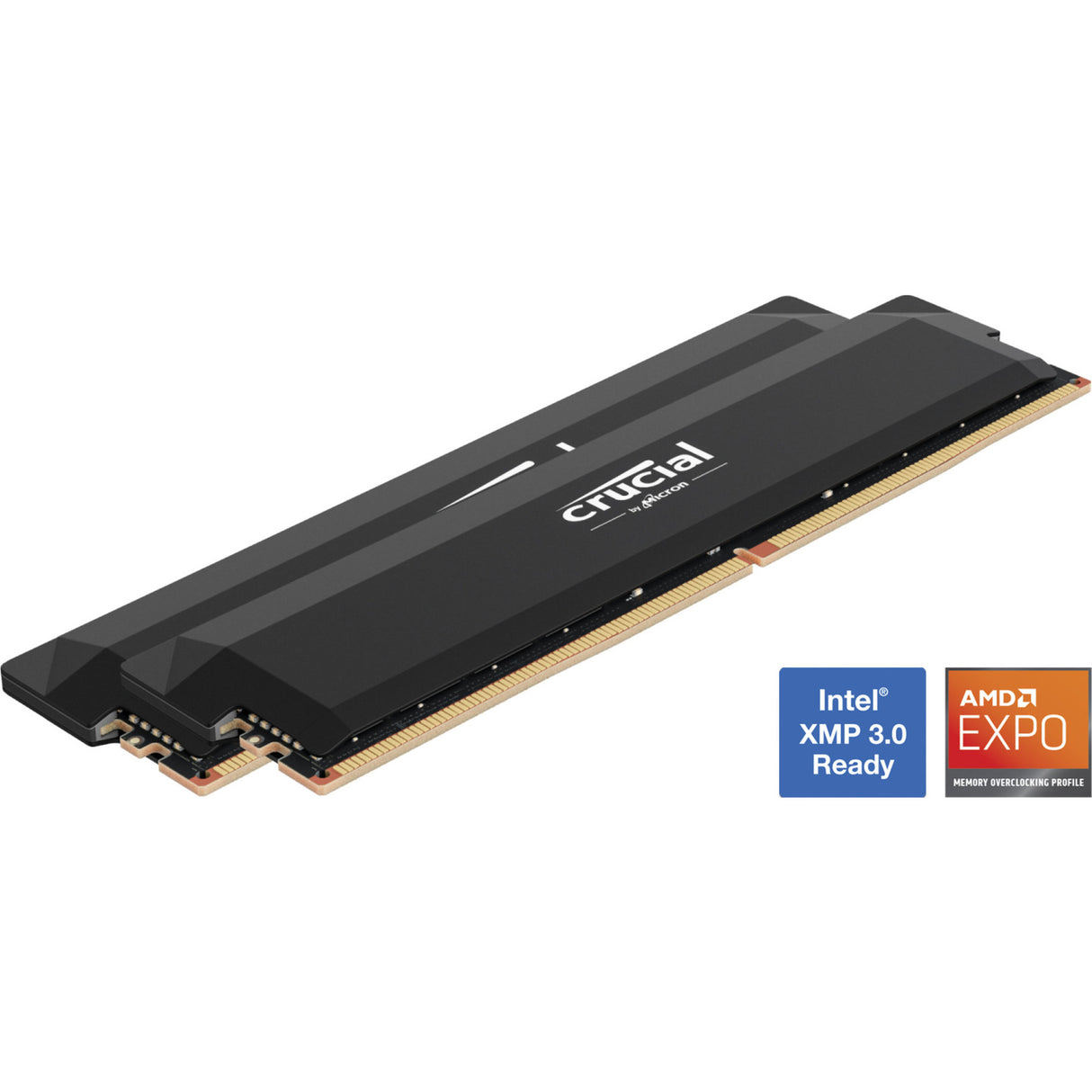 Crucial 64 Go DDR5-6000 (2x 32 Go) RAM double kit (noir, CP2K32G60C40U5B, Pro OC, XMP 3.0, Expo)