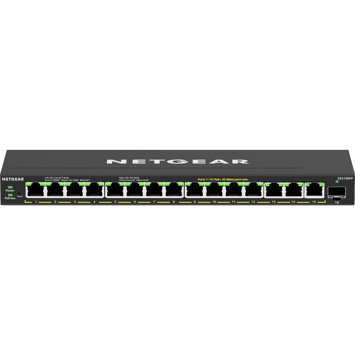 Commutateur Netgear gs316epp (noir)