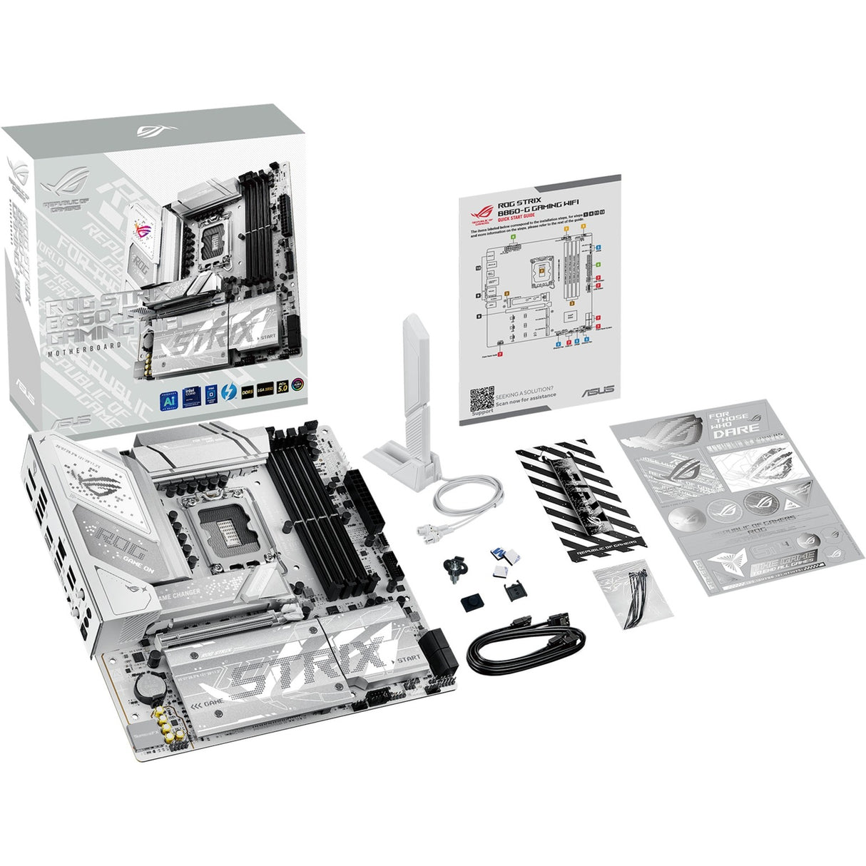 Carte mère Asus ROG Strix B860-G Gaming WiFi Socket 1851 (RAID, 2,5 Go-LAN, WiFi 7, BT, Son, µATX)