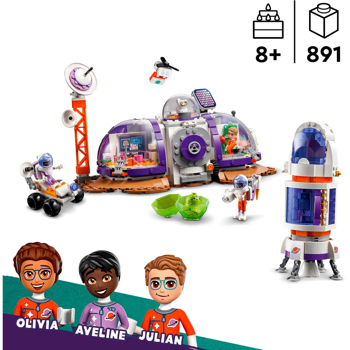 LEGO LEGO Friends 42605 Base d'espace sur Mars et Rocket