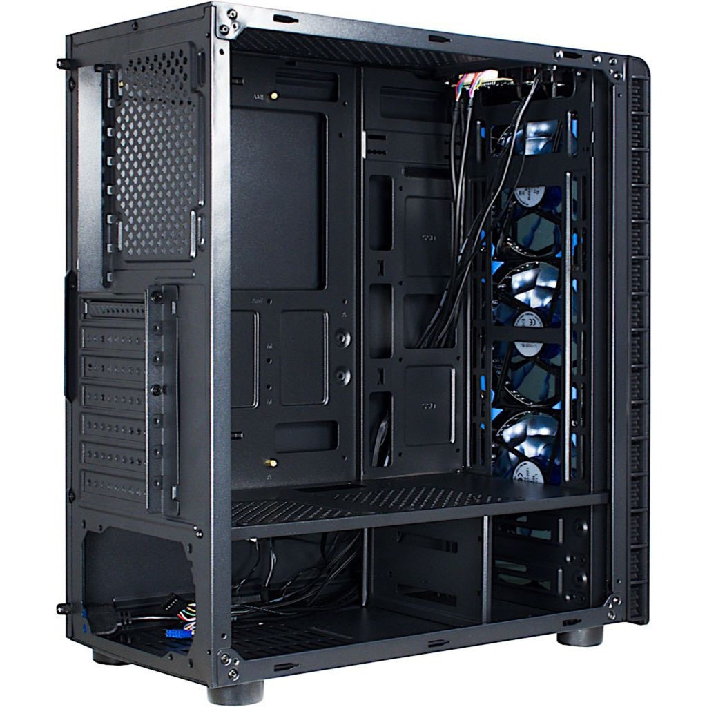 Boîtier tour midi Inter-tech cxc2 (noir | 3x usb-a | fenêtre)
