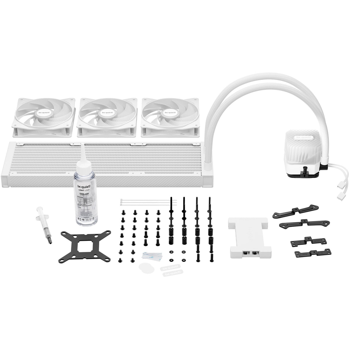 Soyez silencieux! Light Loop 360 ARGB Refroidissement par eau (blanc, connecteur de ventilateur PWM à 4 broches)
