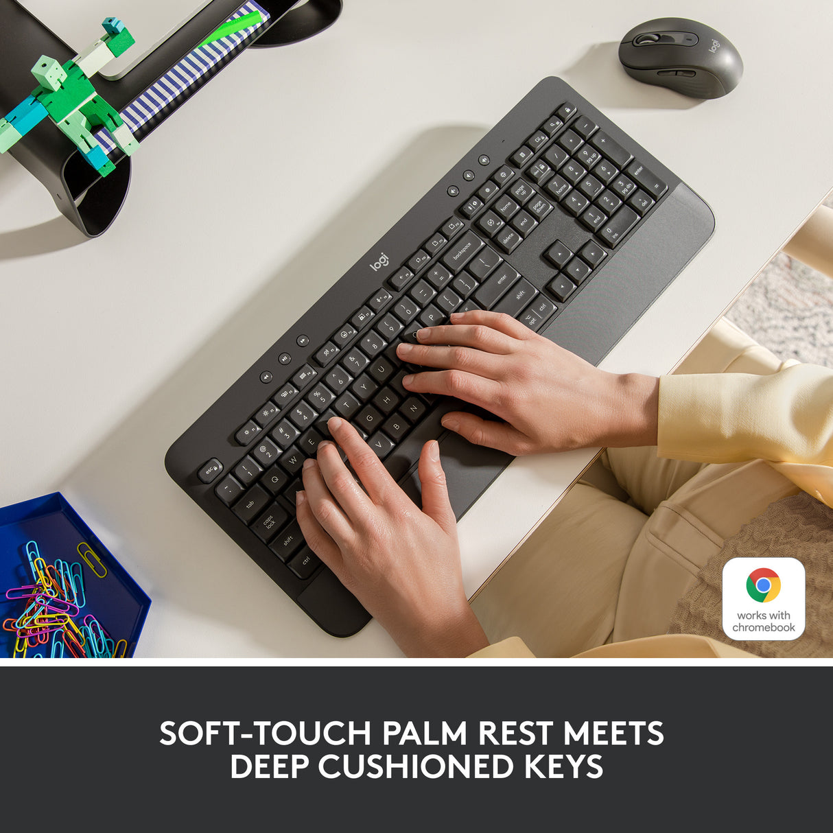 Clavier confort sans fil Logitech signature k650 (graphite, disposition américaine-internationale (qwerty), 100 %)