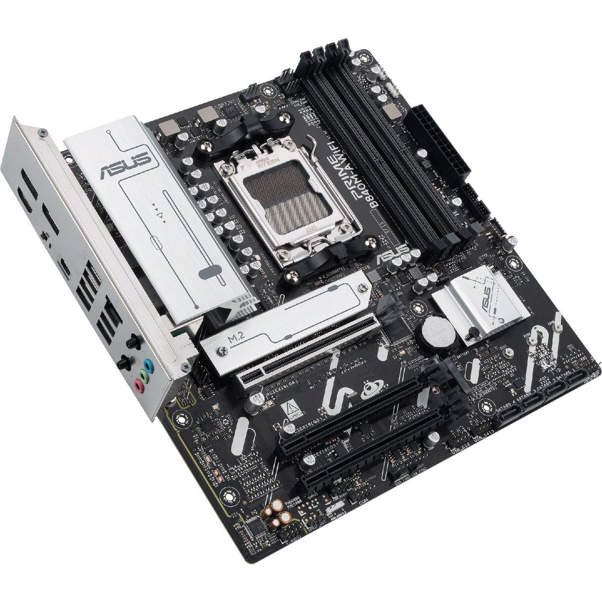 Carte mère Asus Prime B840m-A Wi-Fi Socket AM5 (2,5 Go-LAN, Wi-Fi 6e, BT, Son, µATX)