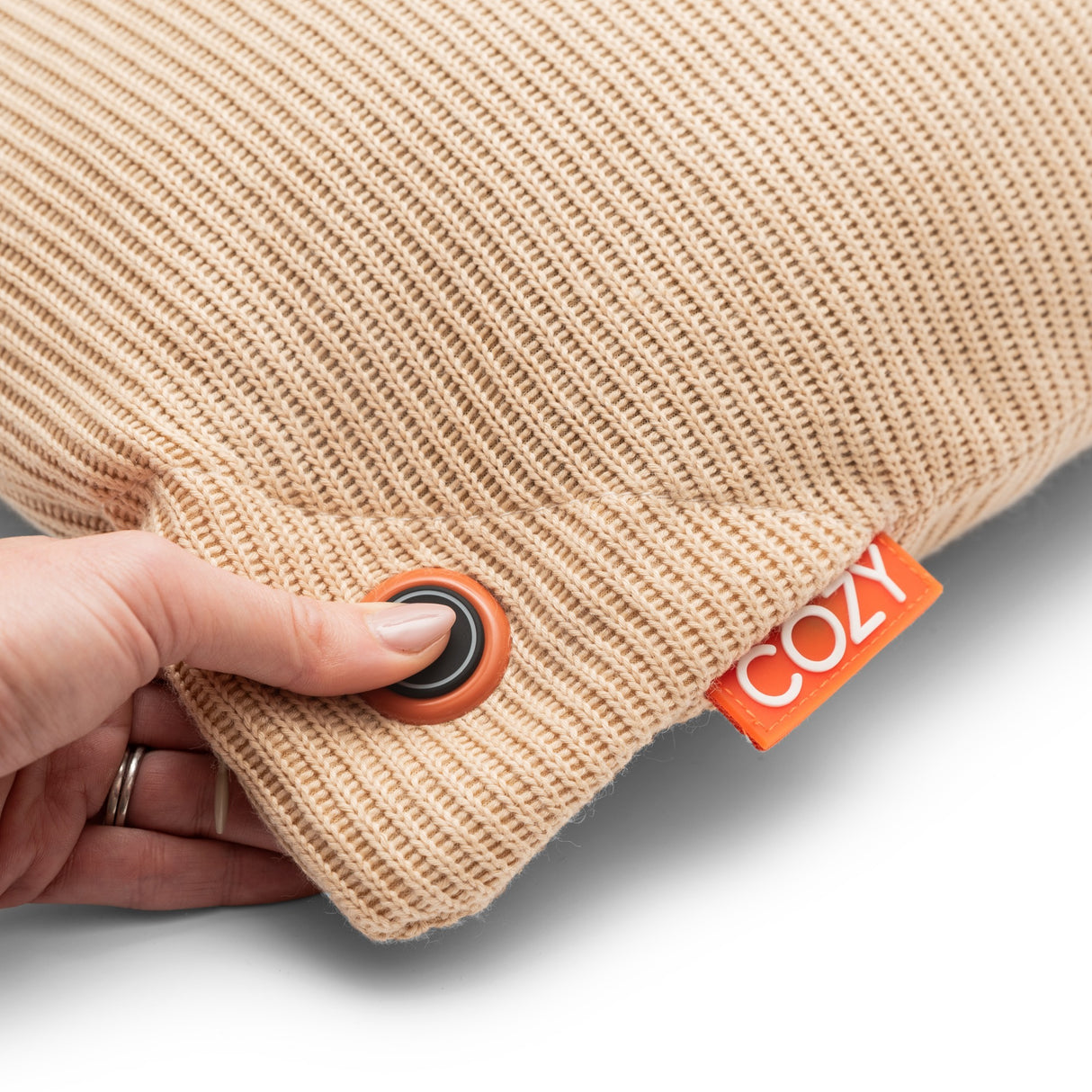 Coussin chauffant sans fil Cosy una tricoté 45 x 45 cm