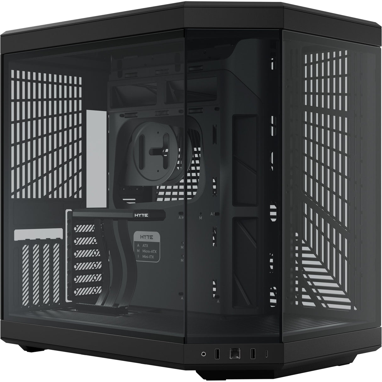 Boîtier tour midi Hyte y70 (noir | 2x USB-A | 1x USB-C | verre trempé)