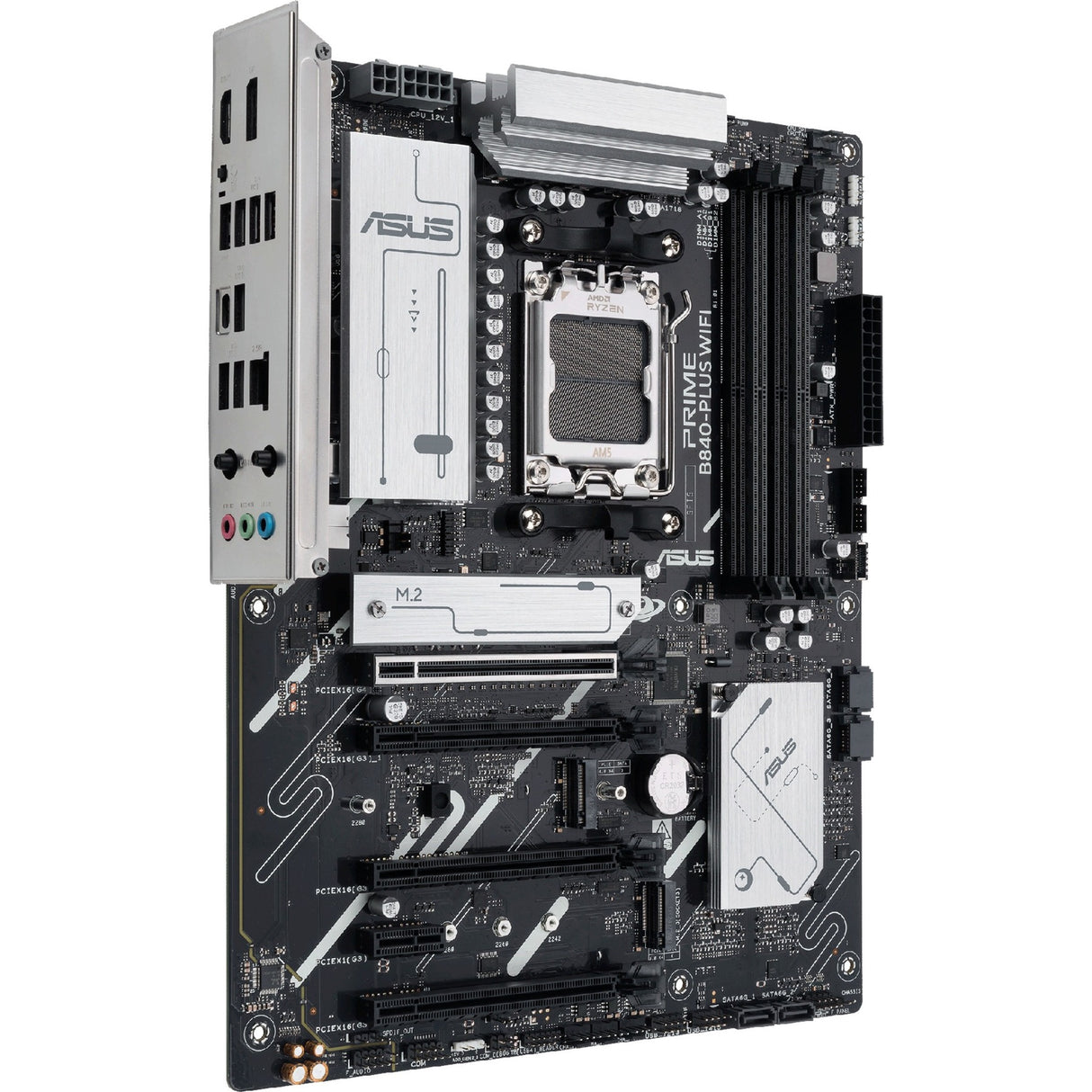 Carte mère Asus Prime B840-Plus Wi-Fi Socket AM5 (RAID, 2,5 Go-LAN, Wi-Fi 6e, BT, Son, ATX)