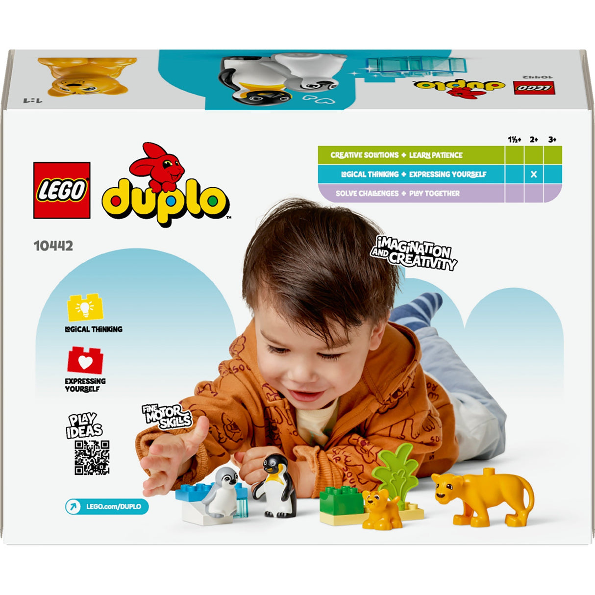 Lego duplo 10442 familles d'animaux sauvages pingouins et lions
