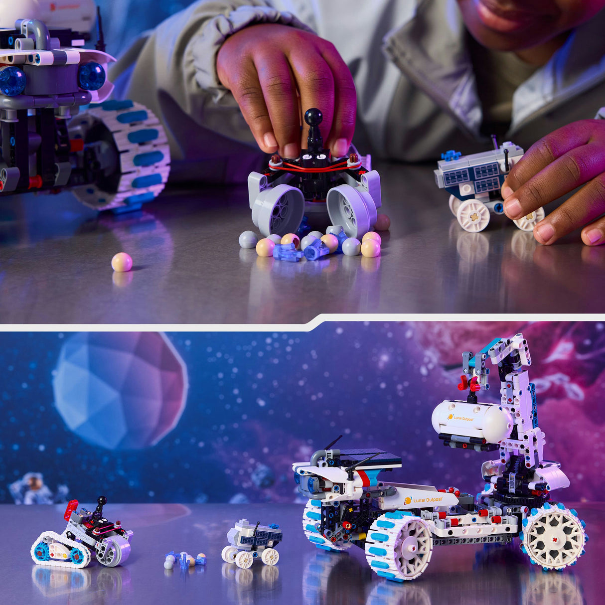 Lego Technic 42211, avant-poste lunaire, véhicule spatial Moon Rover