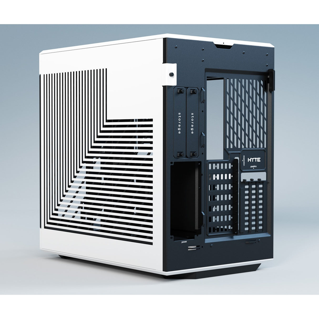 Boîtier tour midi Hyte y60 (blanc noir | 3x USB-A | verre trempé)