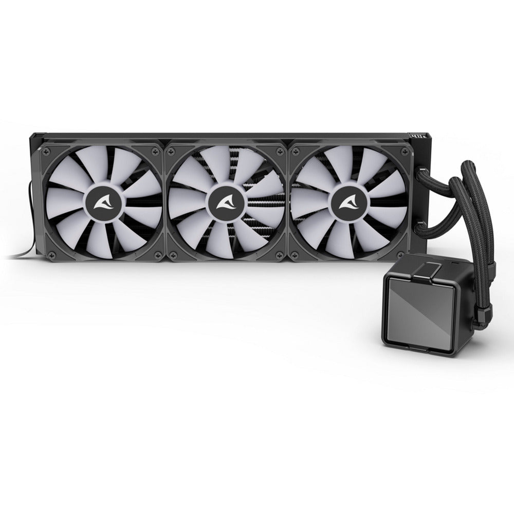 Refroidissement par eau Sharkoon s100 argb (noir, connecteur de ventilateur PWM à 4 broches)