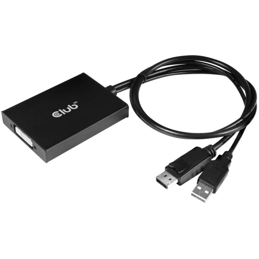 Club 3d adaptateur displayport vers dual link dvi-i actif (noir, adaptateur displayport vers dual link dvi-i actif)