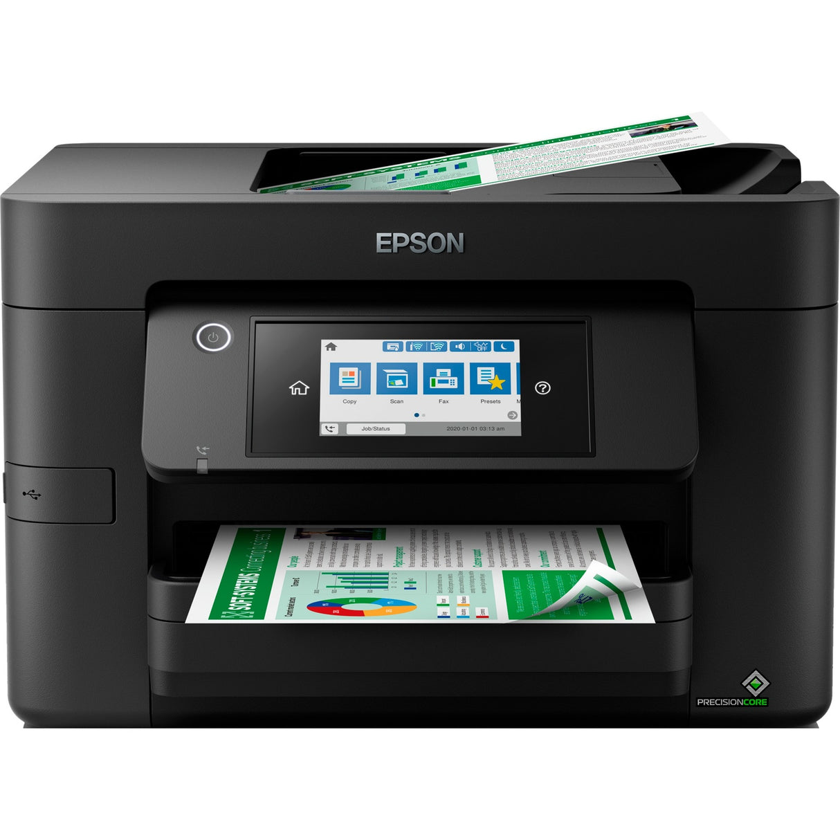 Imprimante jet d'encre tout-en-un Epson Workforce Pro wf-4820dwf avec fonction fax (noir, numérisation, copie, fax, LAN, Wi-Fi)