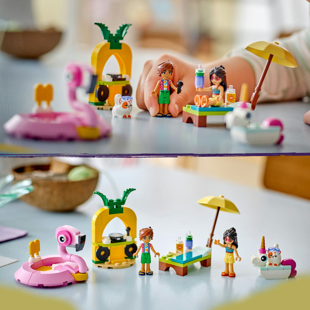 Lego classic 42658 pool party avec flamant rose et licorne
