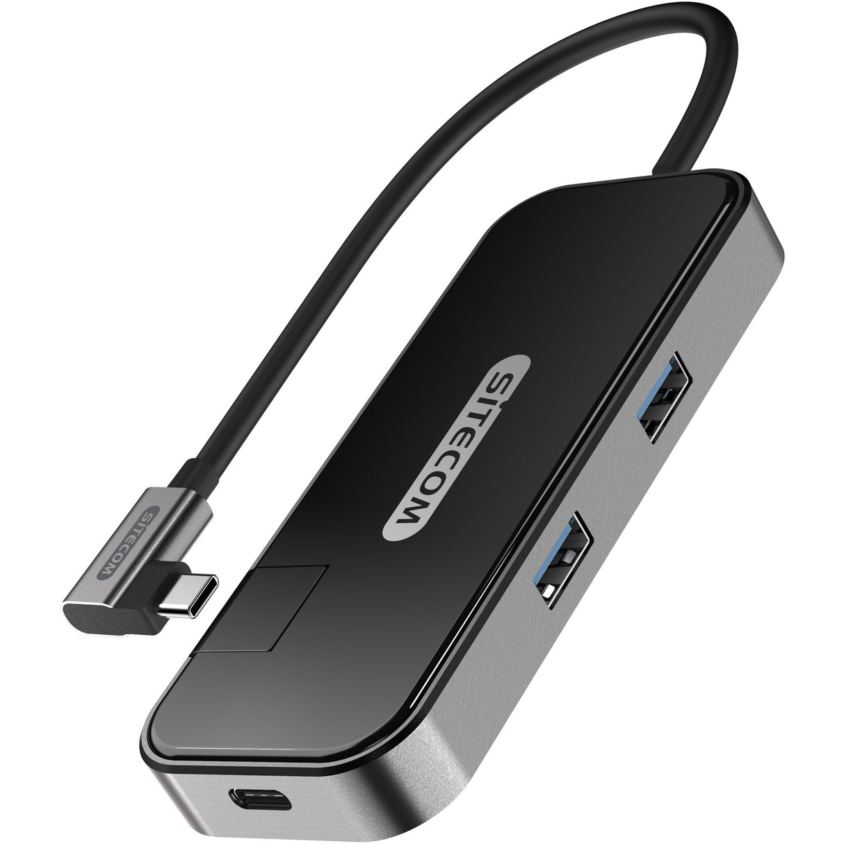 Adaptateur Sitecom USB-C vers HDMI + Gigabit LAN (noir)