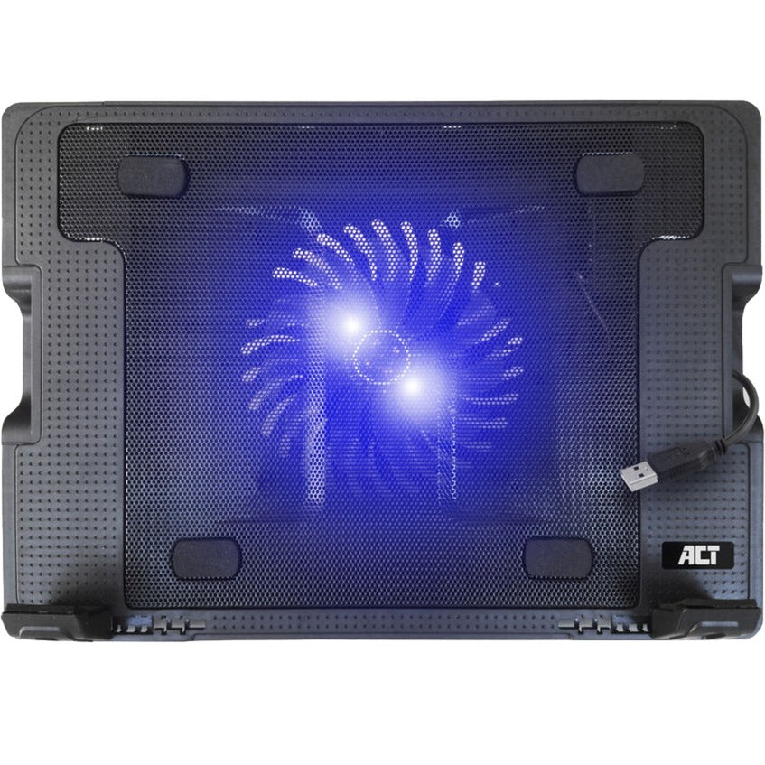 Support pour ordinateur portable Act ac8110, aluminium noir, plastique