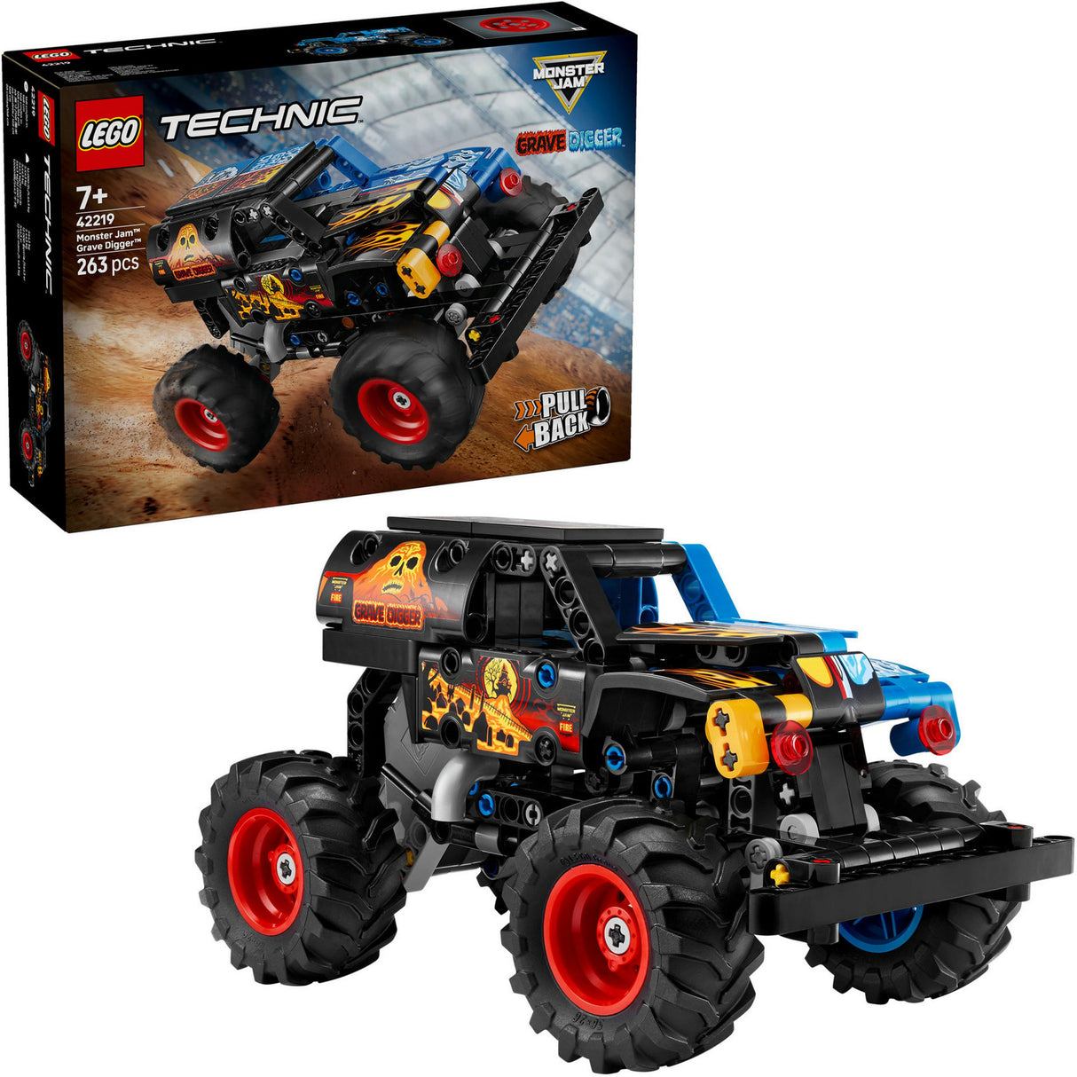 Lego Technic 42219 Monster Jam Grave Digger Feu et Glace