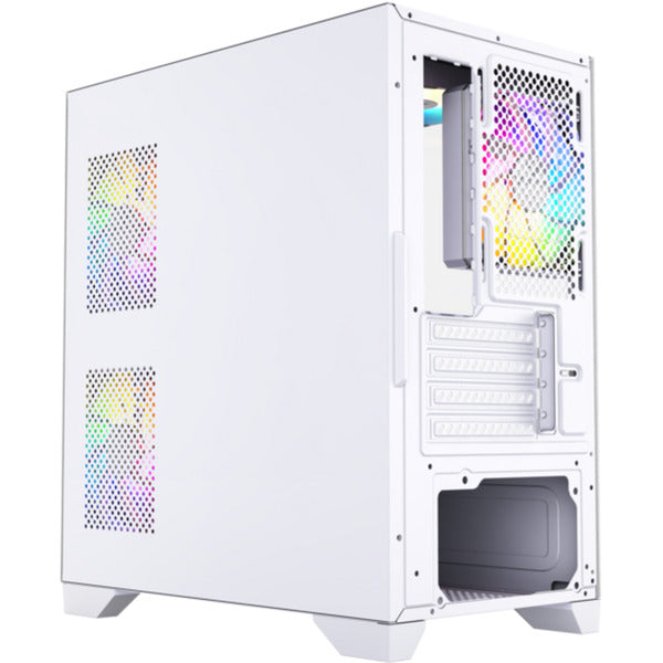 Boîtier tour midi Xyz pc gear Titanium View Lite (blanc | 2x USB-A | verre trempé)