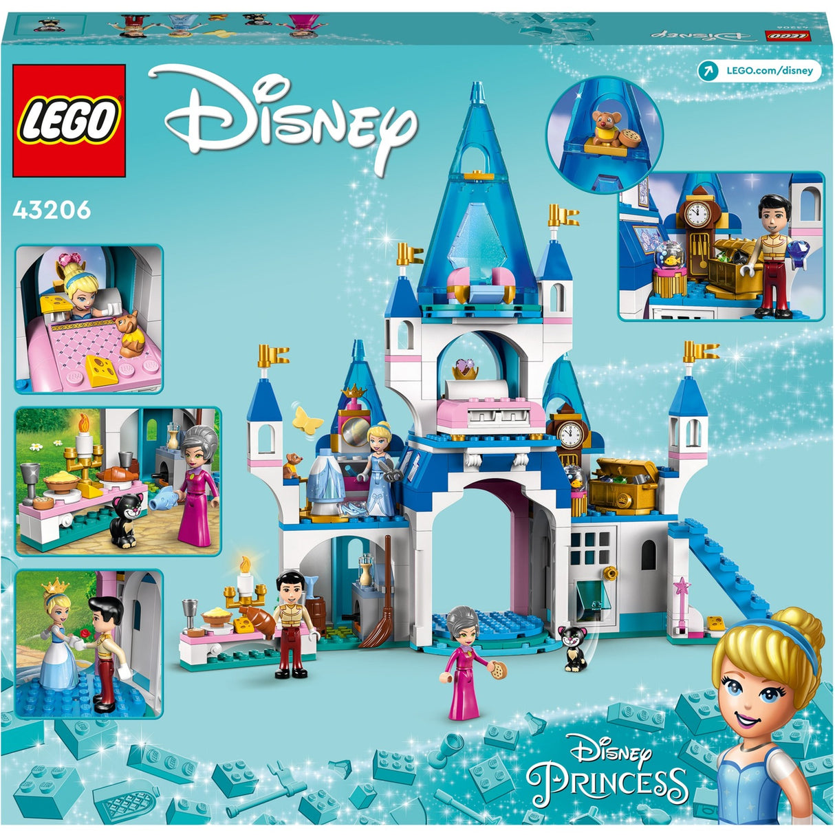 LEGO LEGO Princess 43206 Le château de Cendrillon et le prince