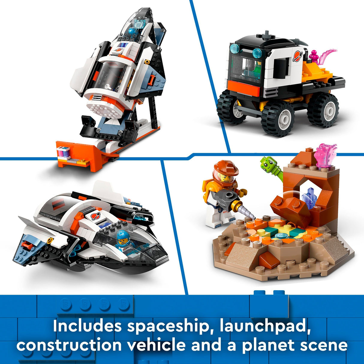 Lego City - Jouet de construction base spatiale et rampe de lancement de fusée (60434)