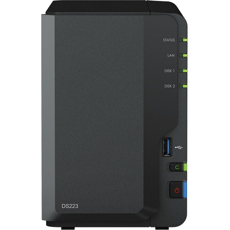 Synology diskstation ds223 nas (noir, 1x LAN 1 Go, 3x USB 3.2 gen 1)