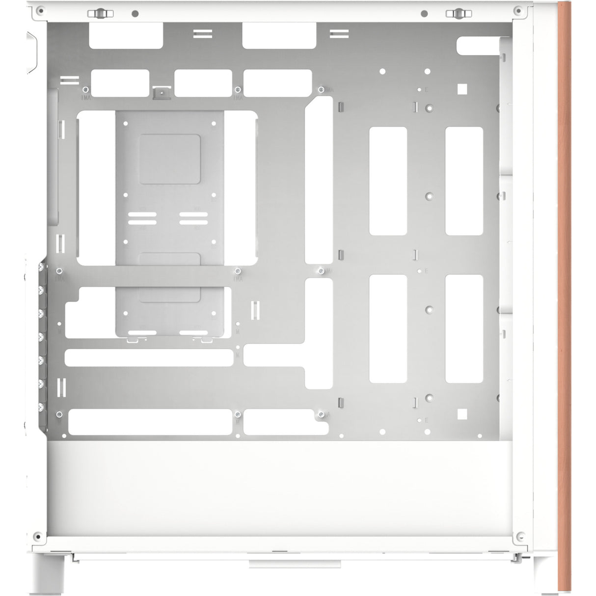 Thermaltake s370 ws snow midi tower behuizing (wit | 2x usb-a | 1x usb-c | tempered glass)