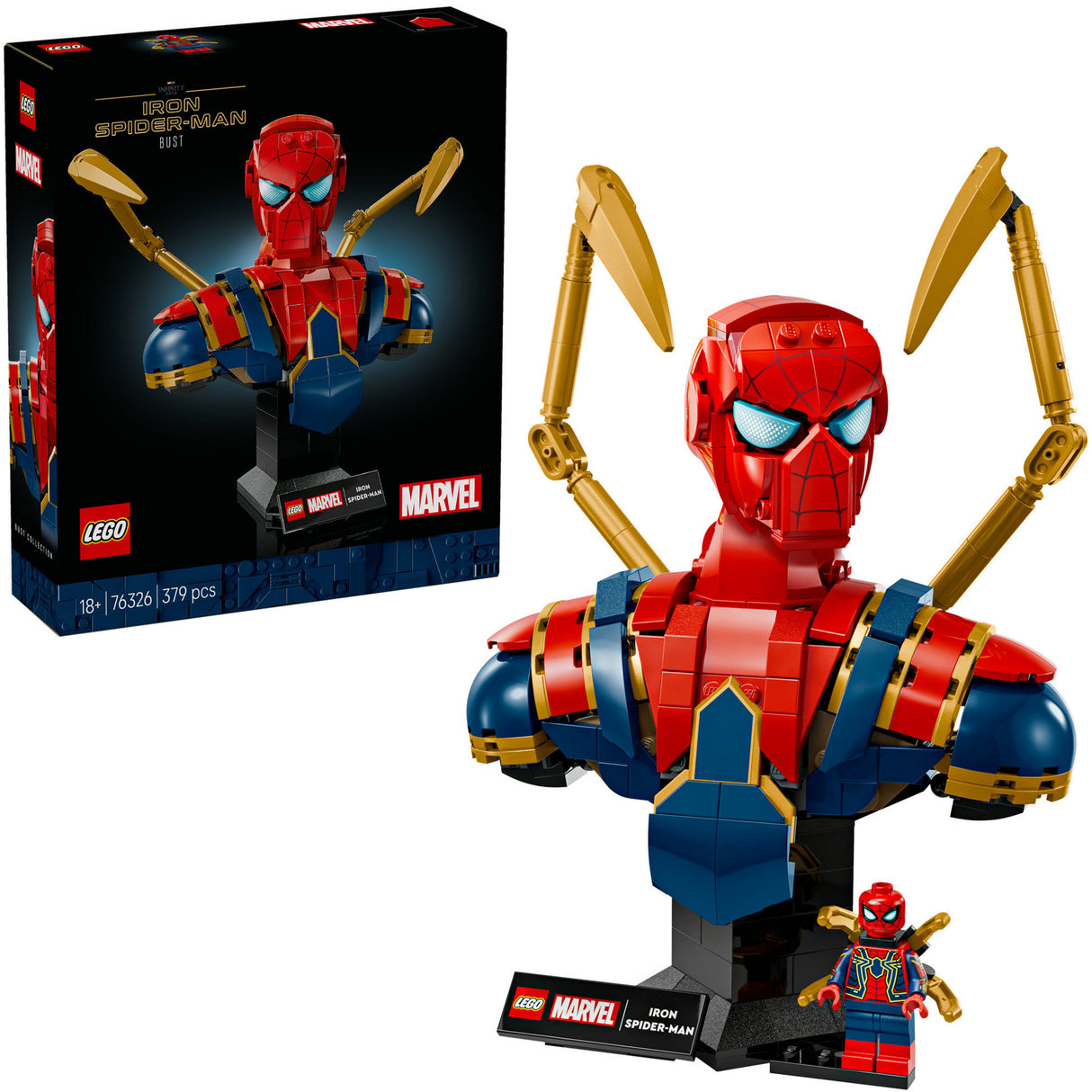 Lego super héros 76326 buste de Spider-Man en fer