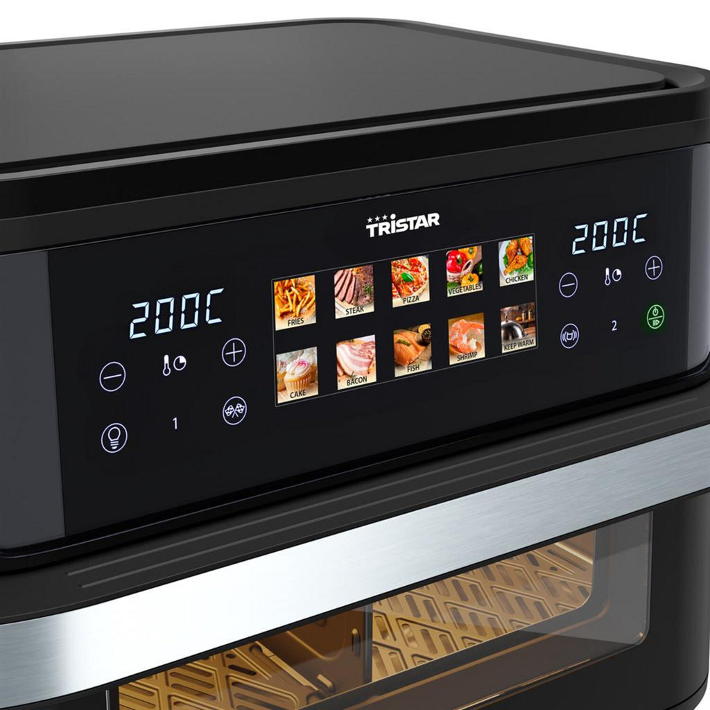 Friteuse à air chaud Tristar fr-9078 dualzone flex airfryer (noir, 10 litres, 2800 watts)