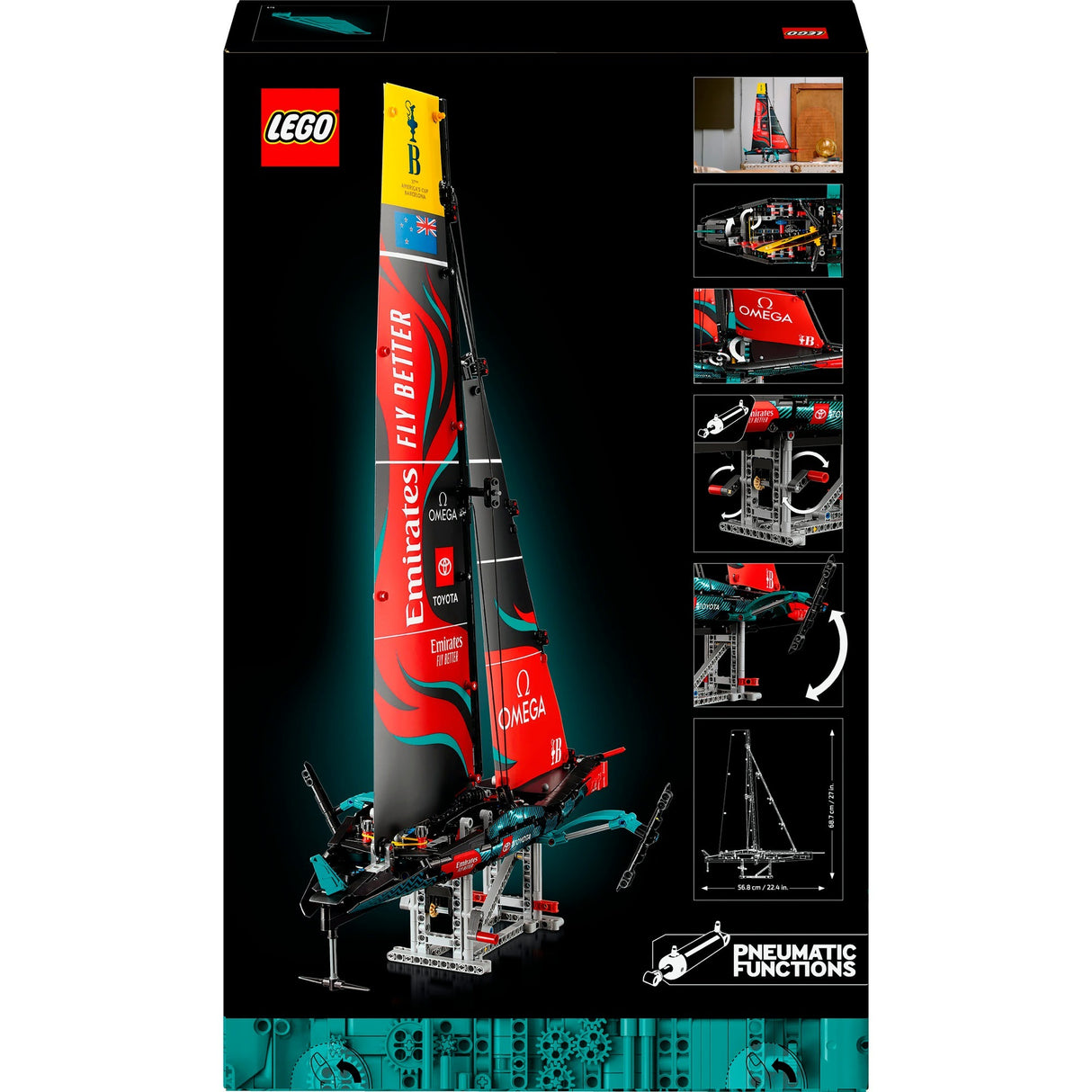 Lego technic 42174, le yacht ac75 de l'équipe Emirates de Nouvelle-Zélande
