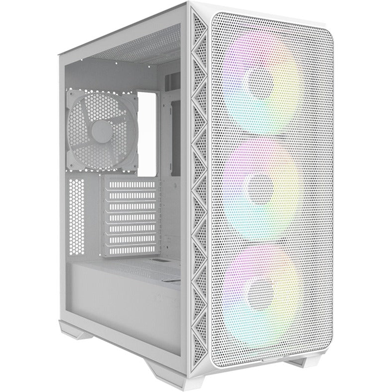 Boîtier tour midi Montech air 903 max (blanc | 2x USB-A | 1x USB-C | fenêtre)