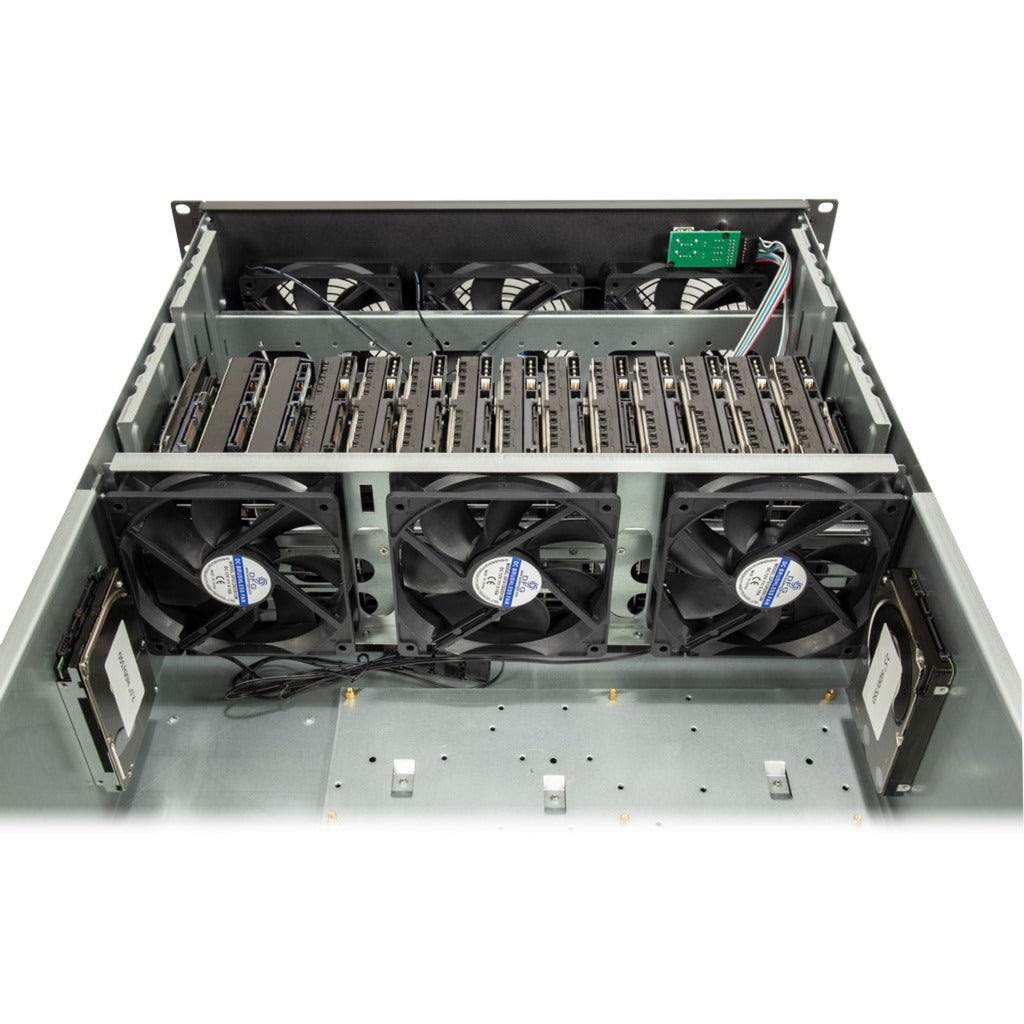 Rack minier Inter-tech 4f28, boîtier de serveur (noir | 2x USB-A)