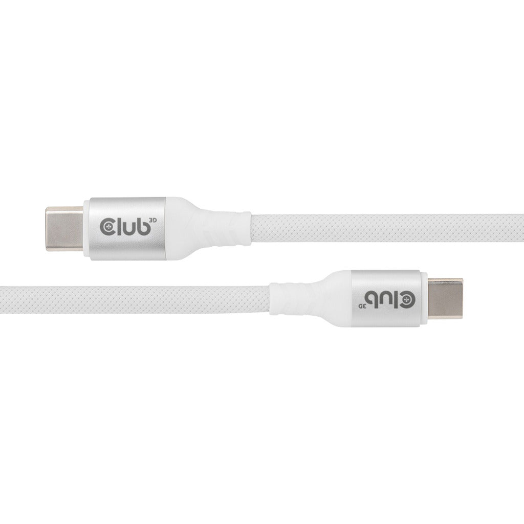 Bobine magnétique Club 3D USB-C 240 W PD3.1 câble blanc, câble de 2 mètres (blanc)