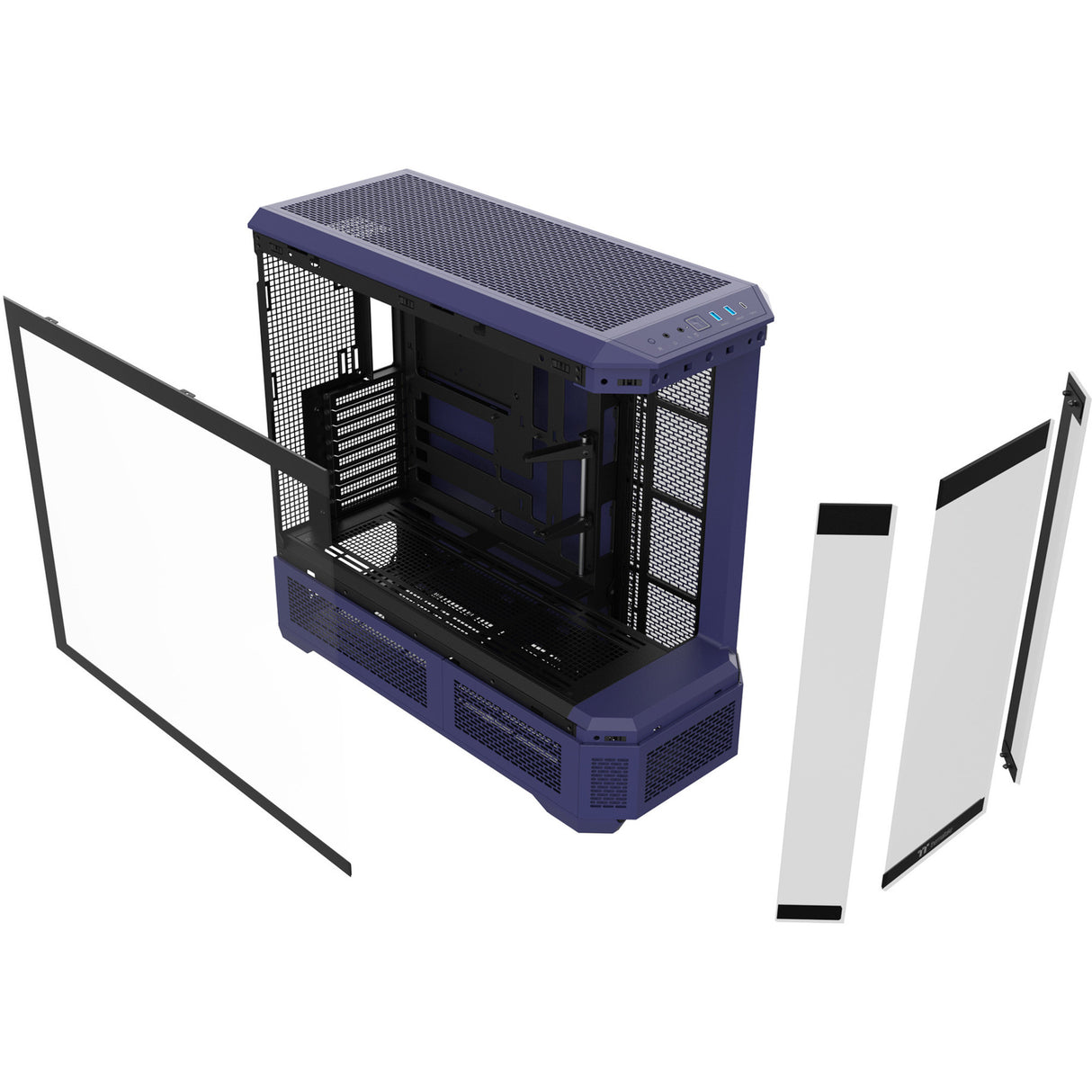 Thermaltake view 600 tg future dusk big tower behuizing (paars zwart | 2x usb-a | 1x usb-c | tempered glass)