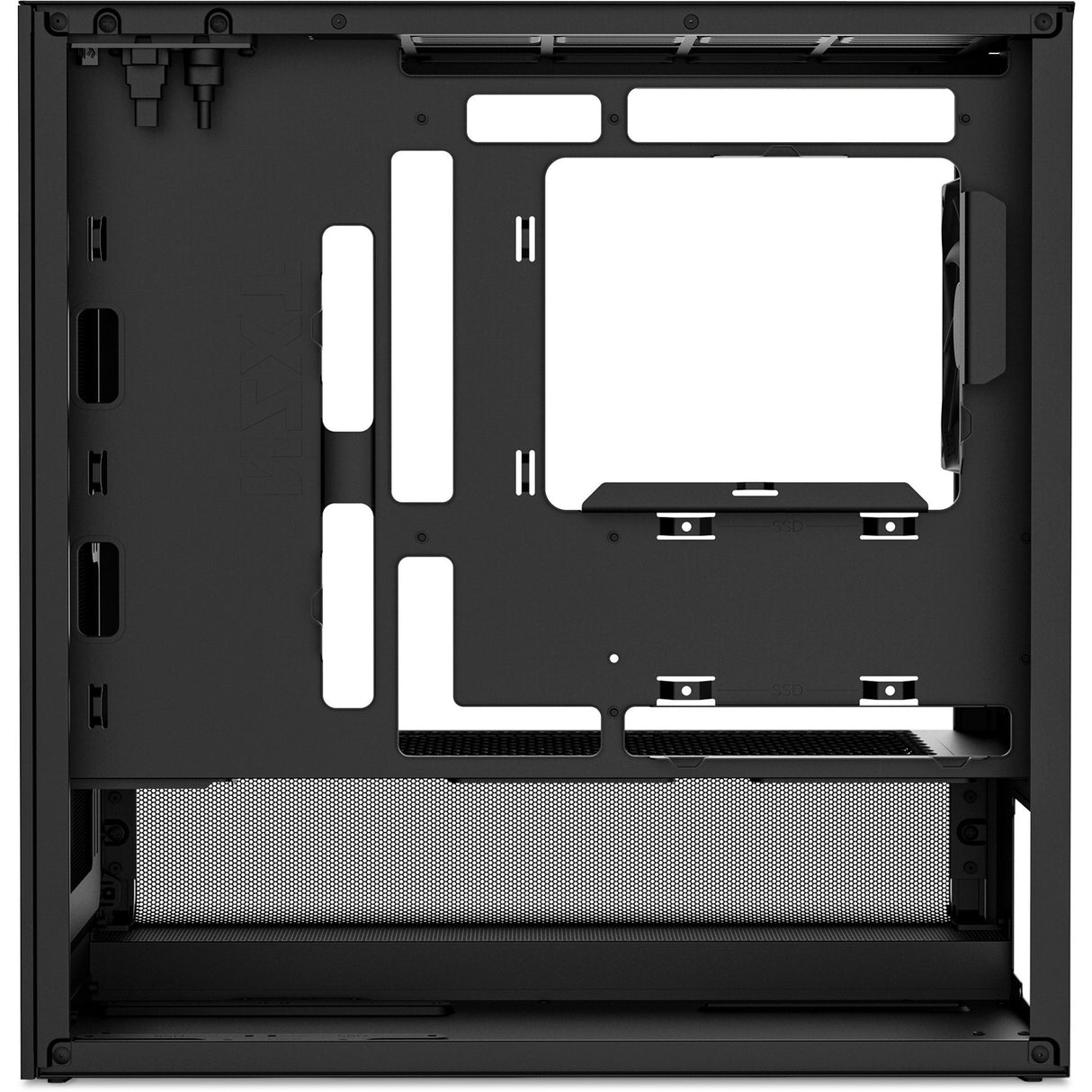 Boîtier tour midi Nzxt h3 flow (noir (mat) | 1x USB-A | 1x USB-C | verre trempé)