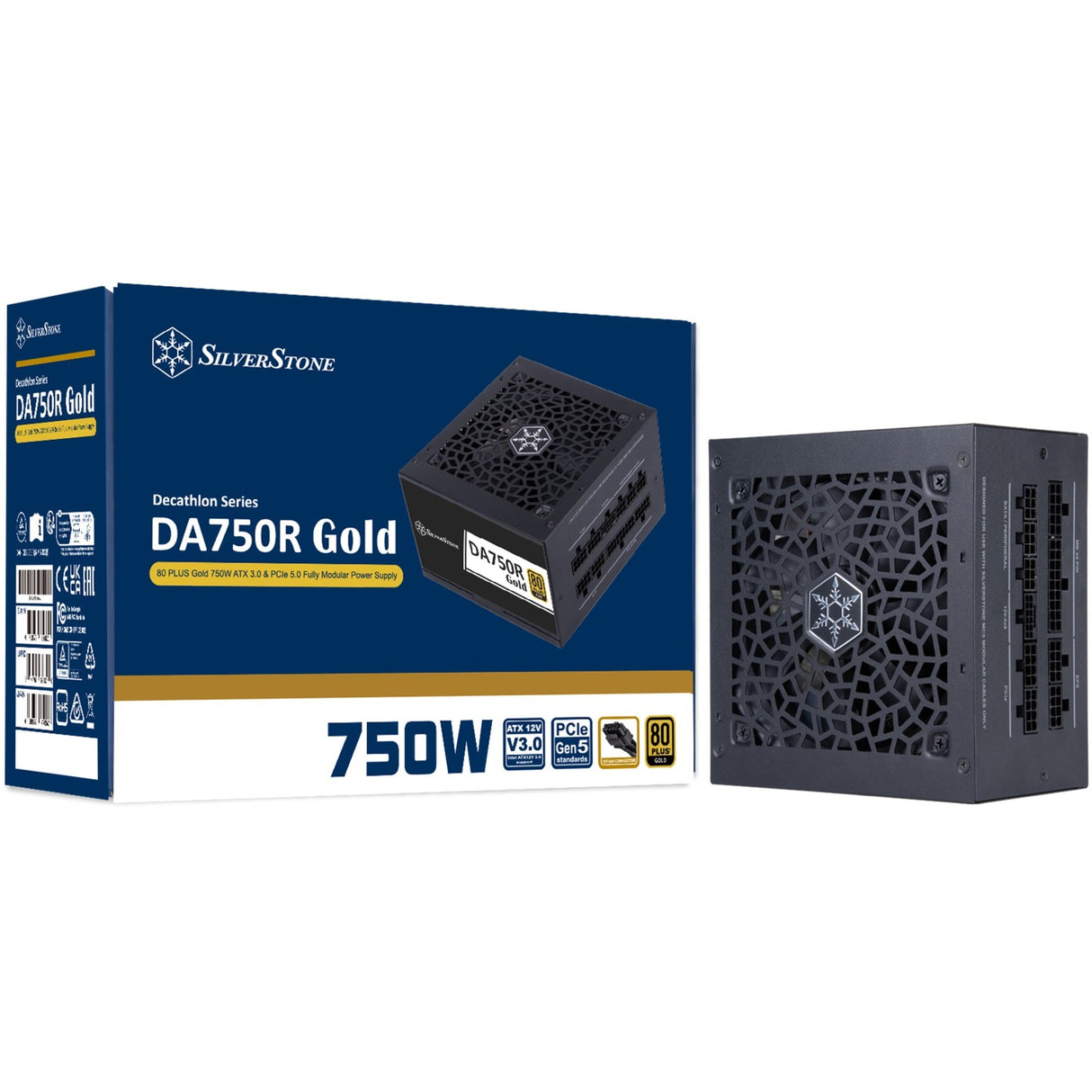 Alimentation modulaire Silverstone da750r gold 750 watts (noir, 4x pcie)