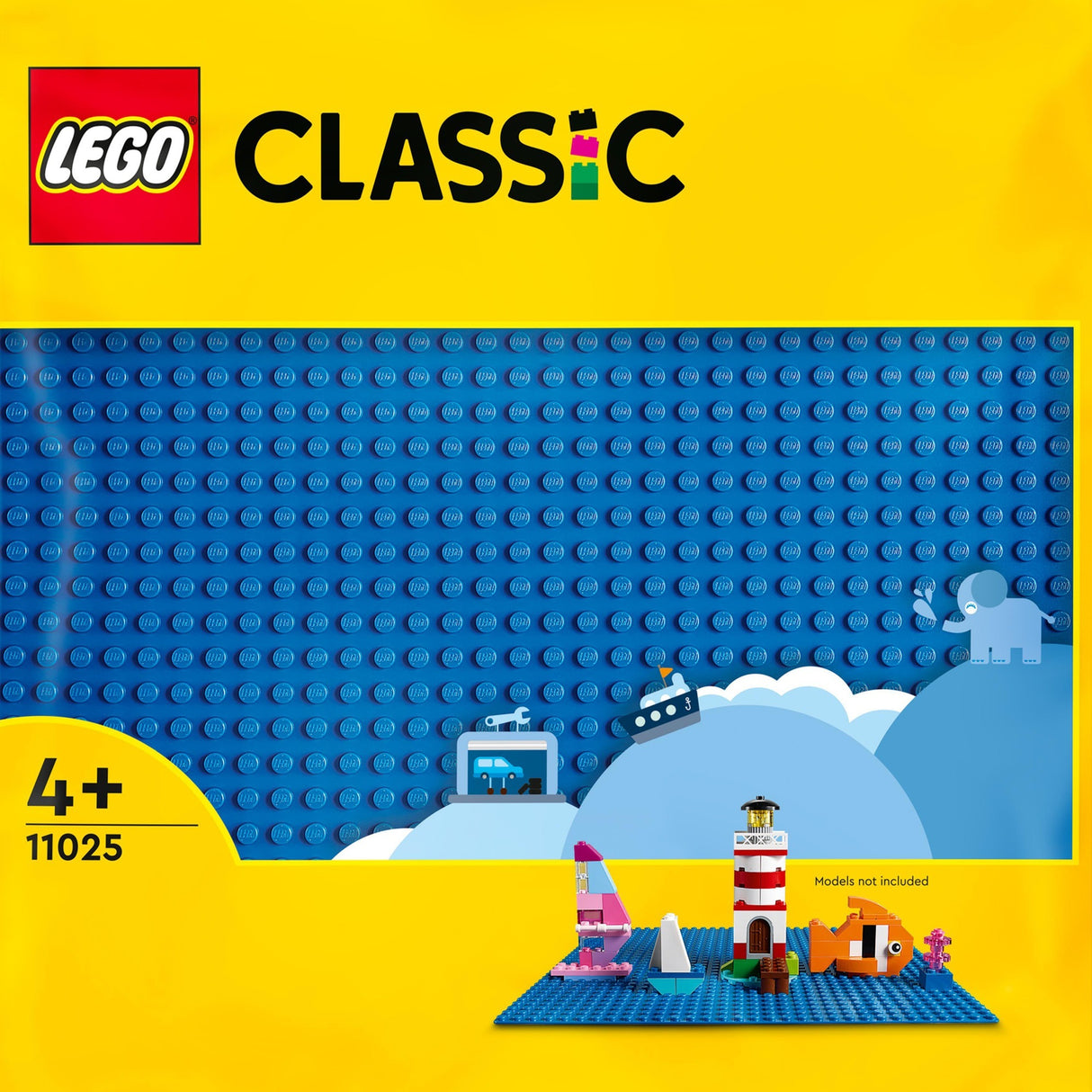 Plaque de construction Lego classique bleue - 11025