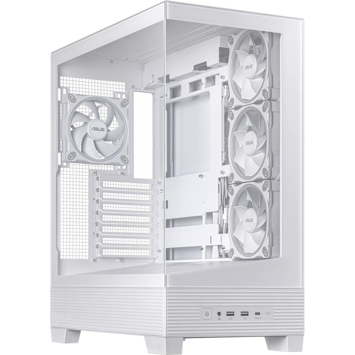 Boîtier tour midi Asus a31 plus (blanc | 2x USB-A | 2x USB-C | verre trempé)
