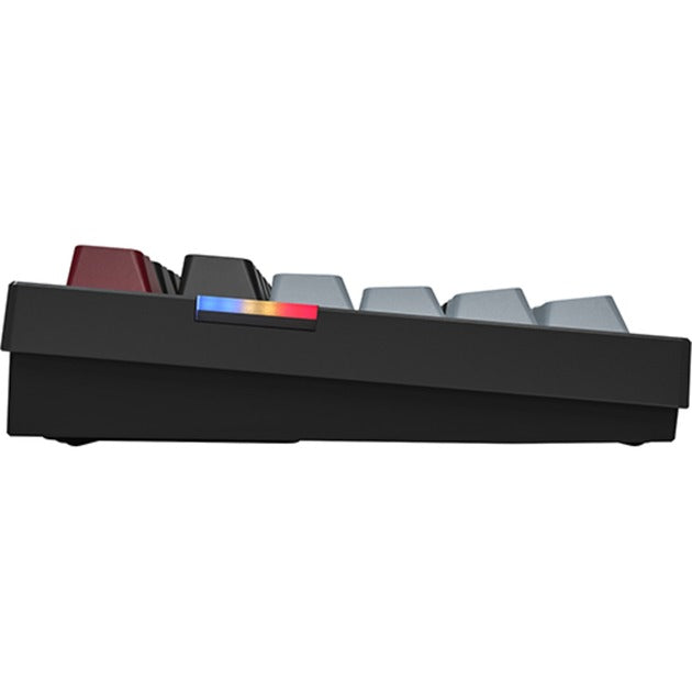 Clavier mécanique Montech mkey pro dark rgb (noir, disposition américaine (qwerty), gateron g pro jaune, 75 %, remplaçable à chaud, rgb, double-shot pbt, usb-c | 2,4 ghz | bluetooth 5.2)