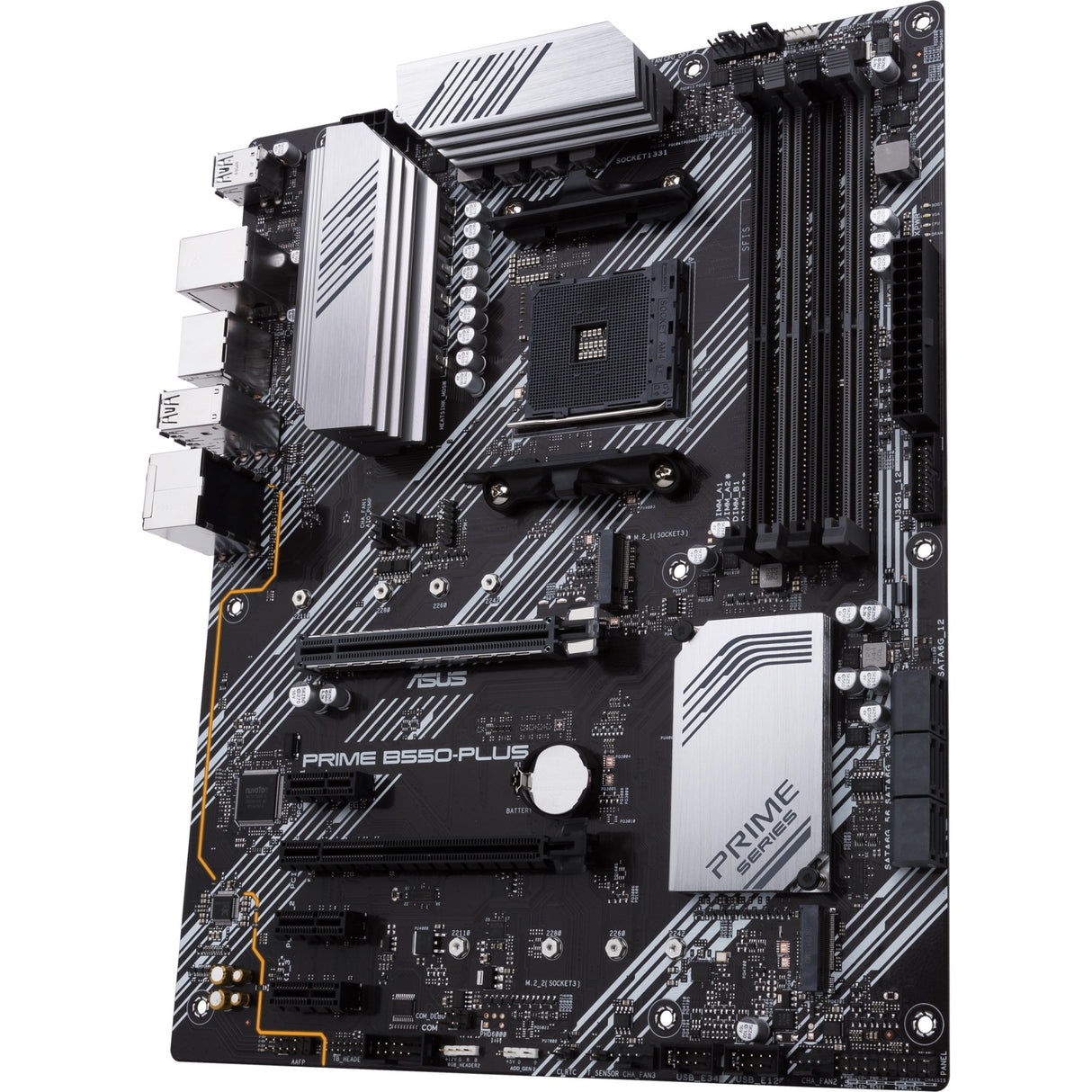 Carte mère Asus Prime B550-Plus Socket AM4 (argent noir, RAID, GB-LAN, Sound, ATX)