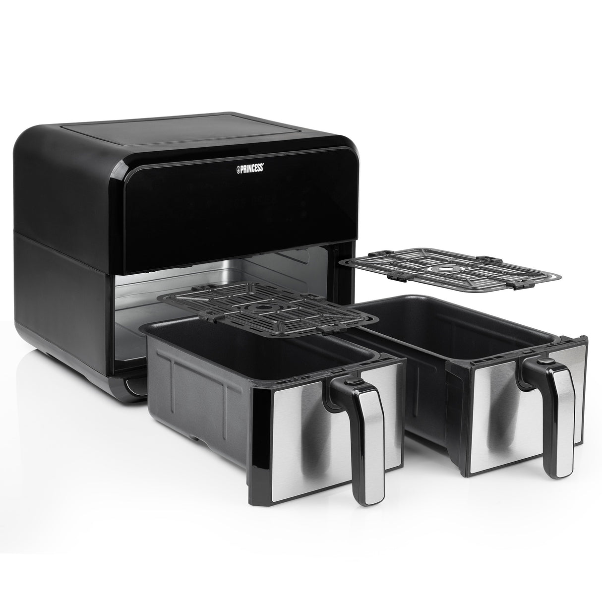 Friteuse à air chaud Princess double panier Aerofryer (noir, 2x 4 litres)