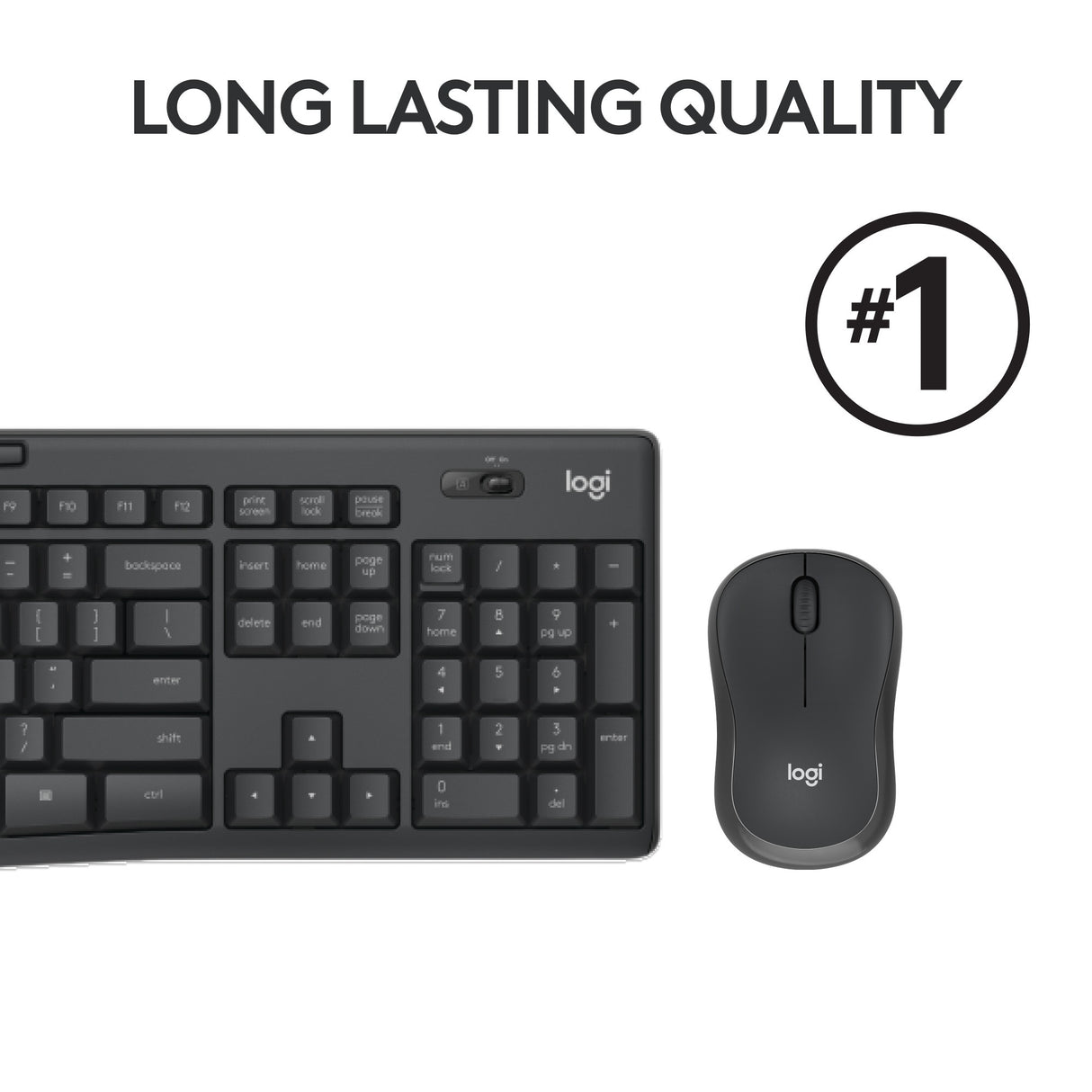 Logitech mk295 ensemble clavier et souris sans fil silencieux (noir, disposition internationale américaine (qwerty), 100 %)