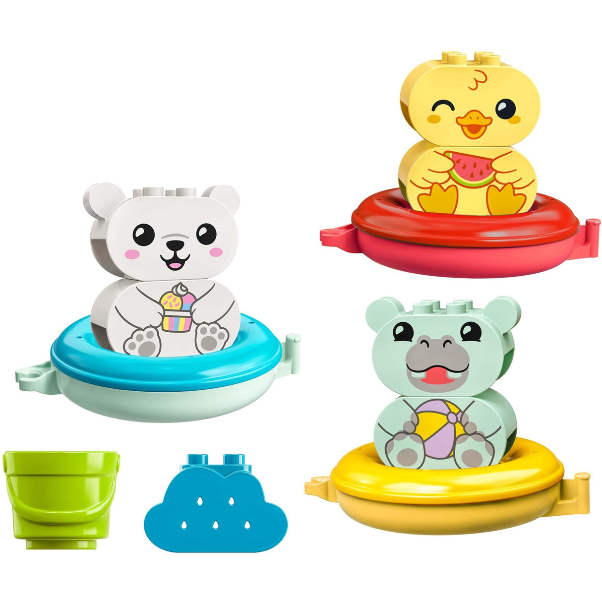 Lego Duplo - Les plaisirs du bain : jouet de construction de train d'animaux flottants (10965)